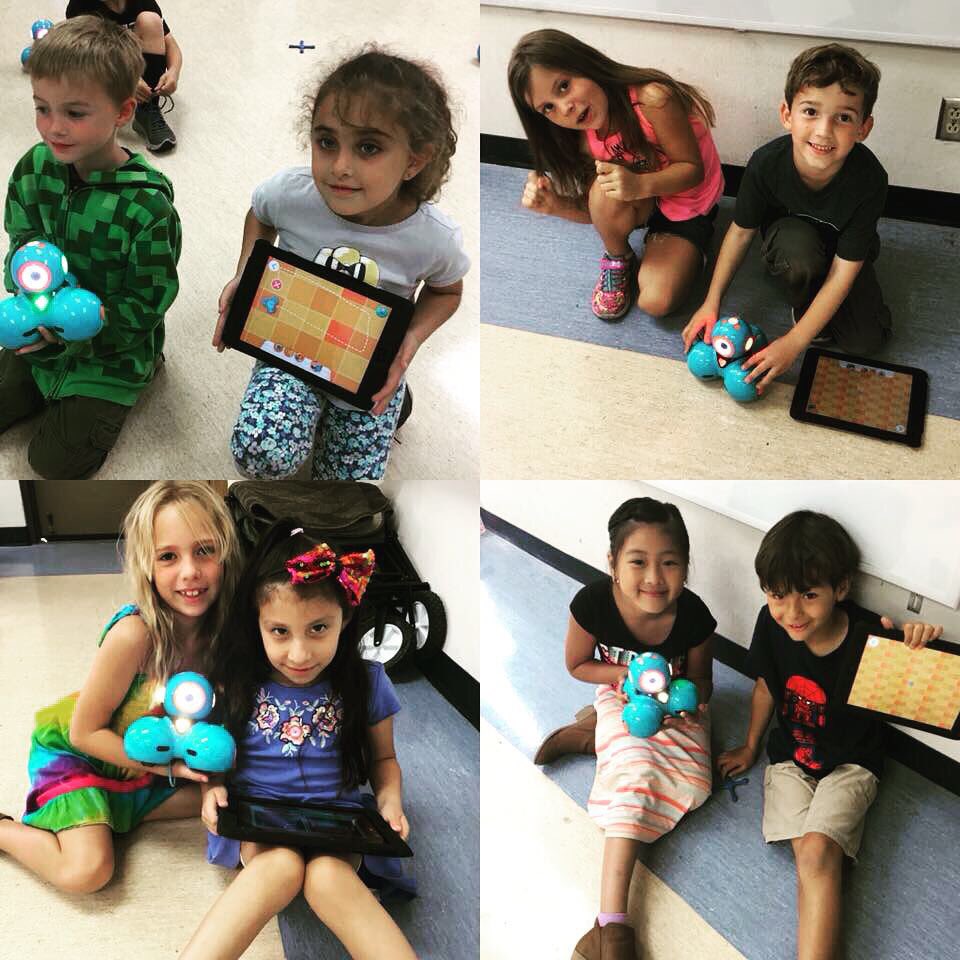 SteamSoCal's tweet photo. First Graders @SumacLSTEM learned to program robots! Thank You @CoffeeNancy our #LVUSD Tech Specialist, for bringing the DASH robots and i-pads. 
#STEMRobotics #SteamSoCal #SumacPride #lvusd #NGSSeducation #iteachstem #iteachsteam #elementarystem #ngsseducation https://t.co/MOy9jPP0Nf