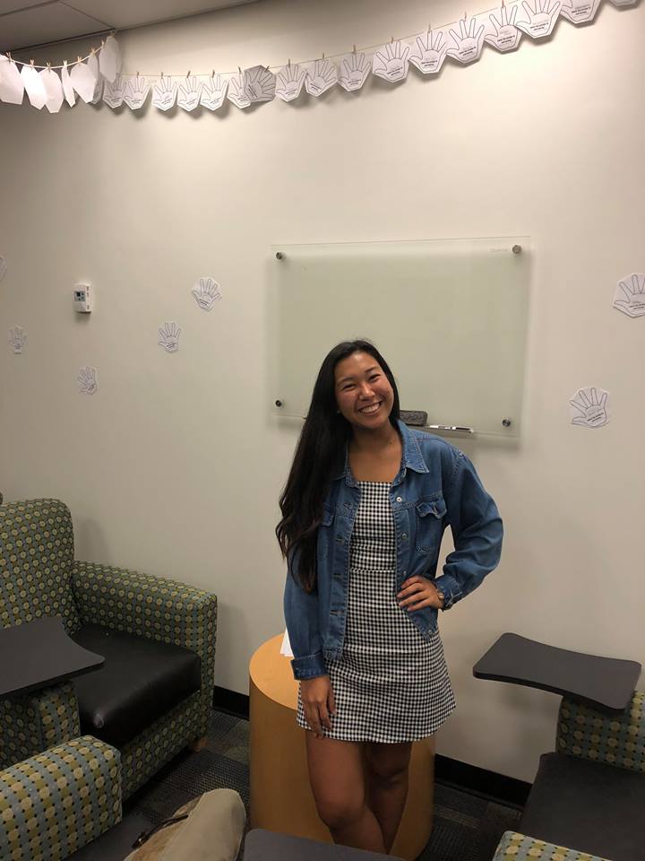 IFCMason's tweet photo. Shout out to @_chey4nne of the @GMUPanhellenic council for decorating the FSL office by hanging up signed hands from the Greek Community for the These Hands Don't Haze Campaign. https://t.co/IZhpoU8pOp