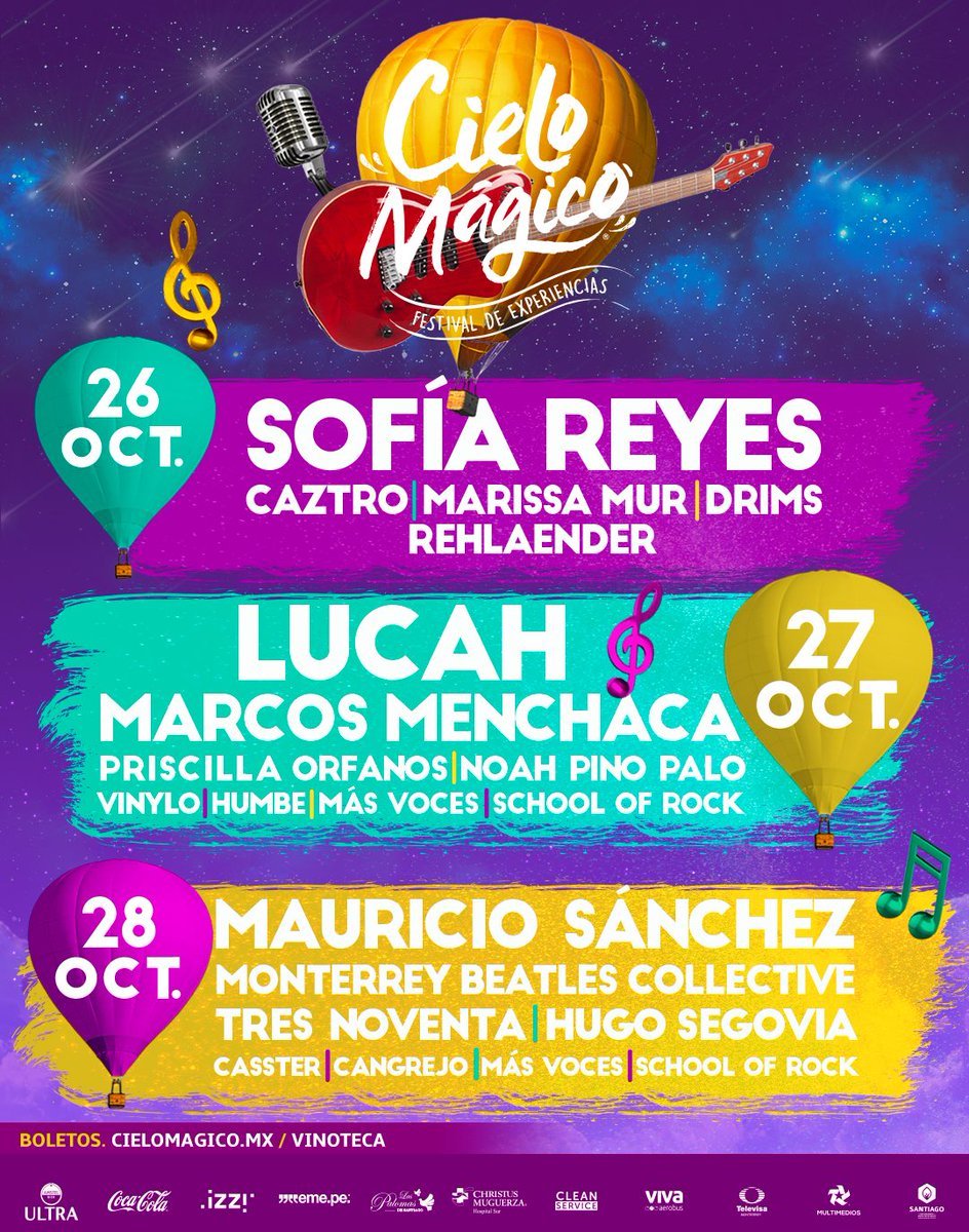 HeavyNews_'s tweet photo. ¡Este es el lineup por día de @CieloMagicoMx! https://t.co/bOElCUt9dZ