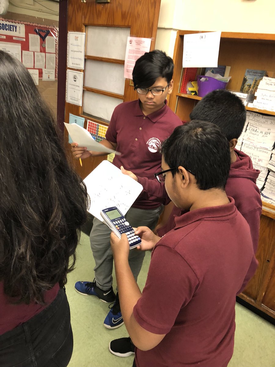 MS101_Bronx's tweet photo. Ms. Hinchcliffe’s mathematicians collaborated  in scavenger hunts and chain reactions about solving multi step equations. #ms101 #making8great #championsforchildren #nycschools @District8Supt https://t.co/vd9ssXseyI