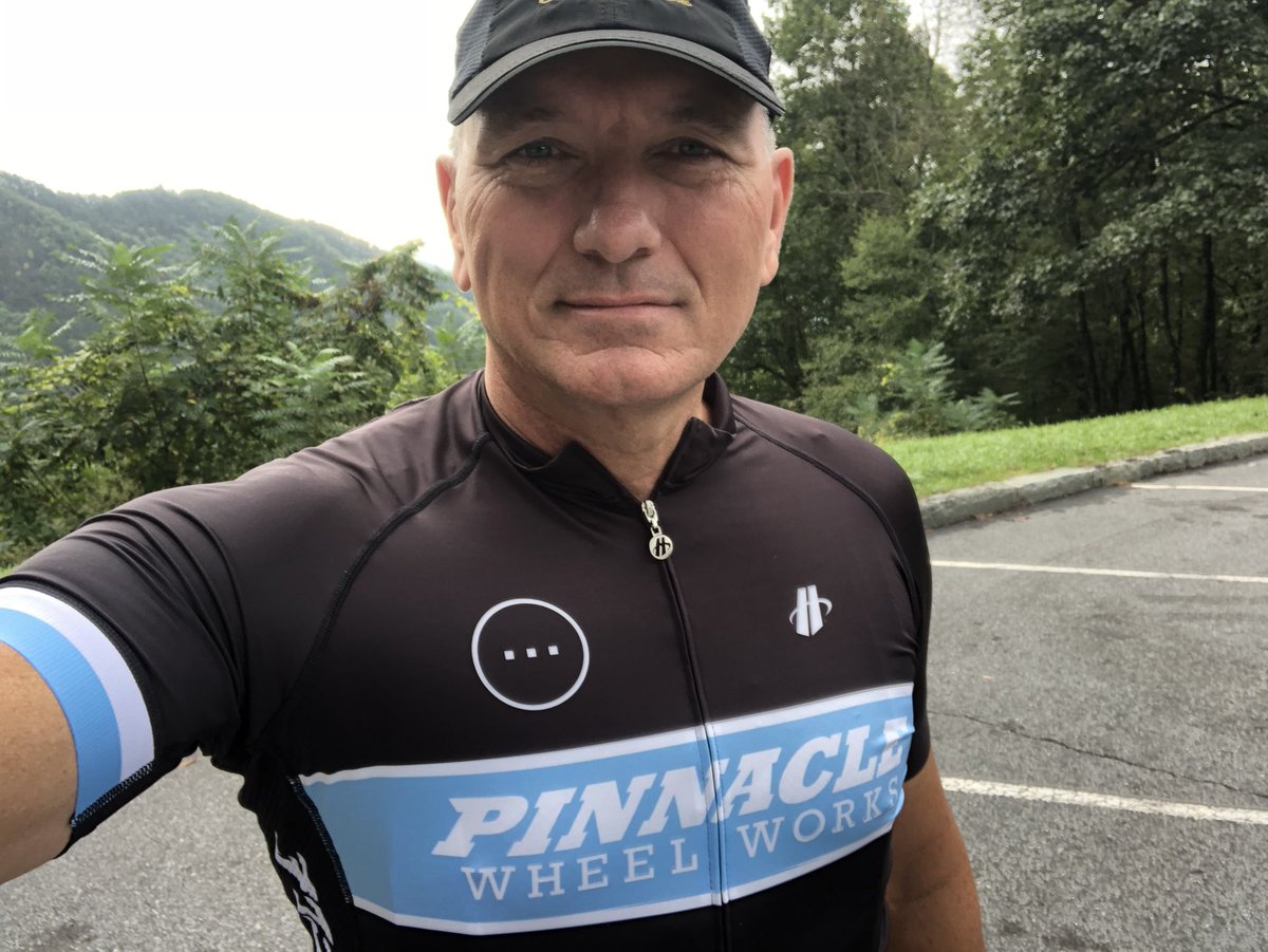 RRT4GCycling's tweet photo. Headed up Mt. Mitchell today with teammate Marc.  16 miles, over 4400 ft. https://t.co/2WA5MBQfsp