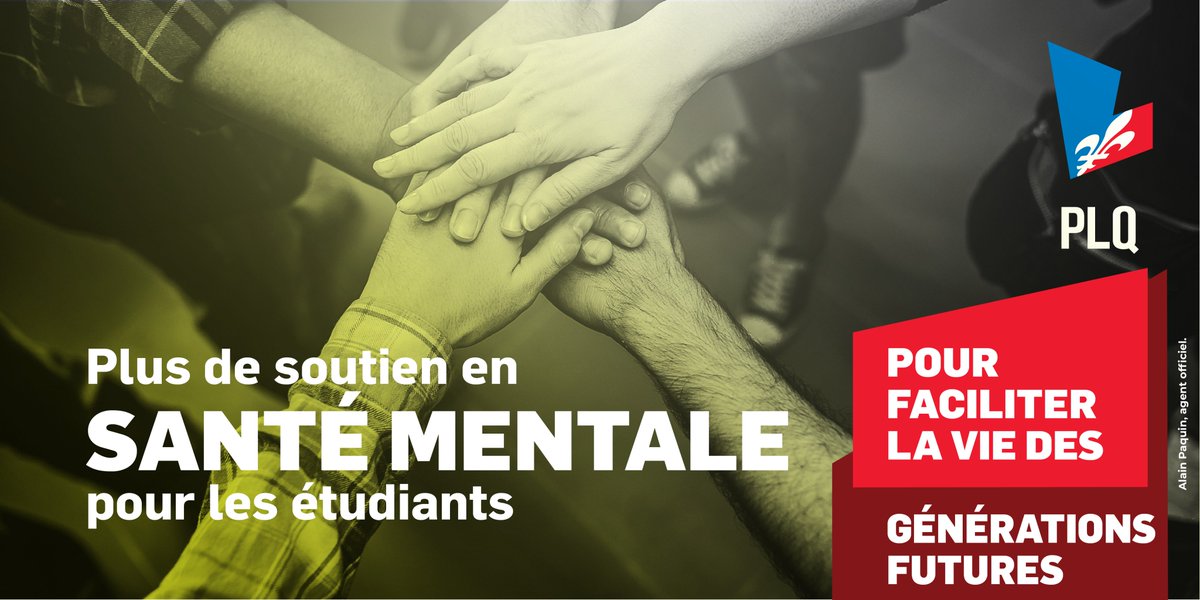 Au #PLQ, nous écoutons nos jeunes. 

C'est pourquoi nous allons réaliser une demande de la <a href="/CJ_PLQ/">Commission-Jeunesse</a> : nous allons élaborer une stratégie nationale de prévention et de lutte contre les problèmes de santé mentale chez les étudiants.

➡ clic.plq.org/etudiants

#Qc2018 #PolQc
