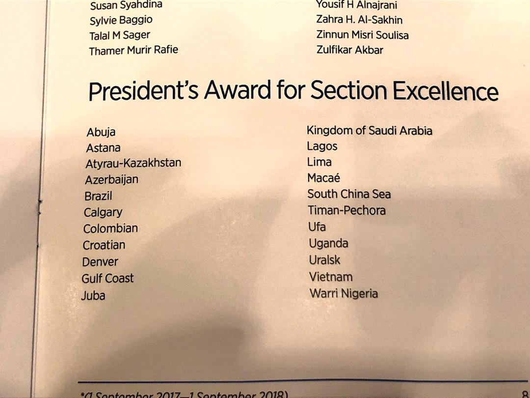spe_lagos's tweet photo. We made it!!! @SPEtweets @SPE_NIGERIA #WeAreSPE #SPElfie @slykerryville @greatchimo @Elsieonyenma @ChinyereP_O4 #SPELagosSection #ATCE18 https://t.co/JhWgUlMdbC