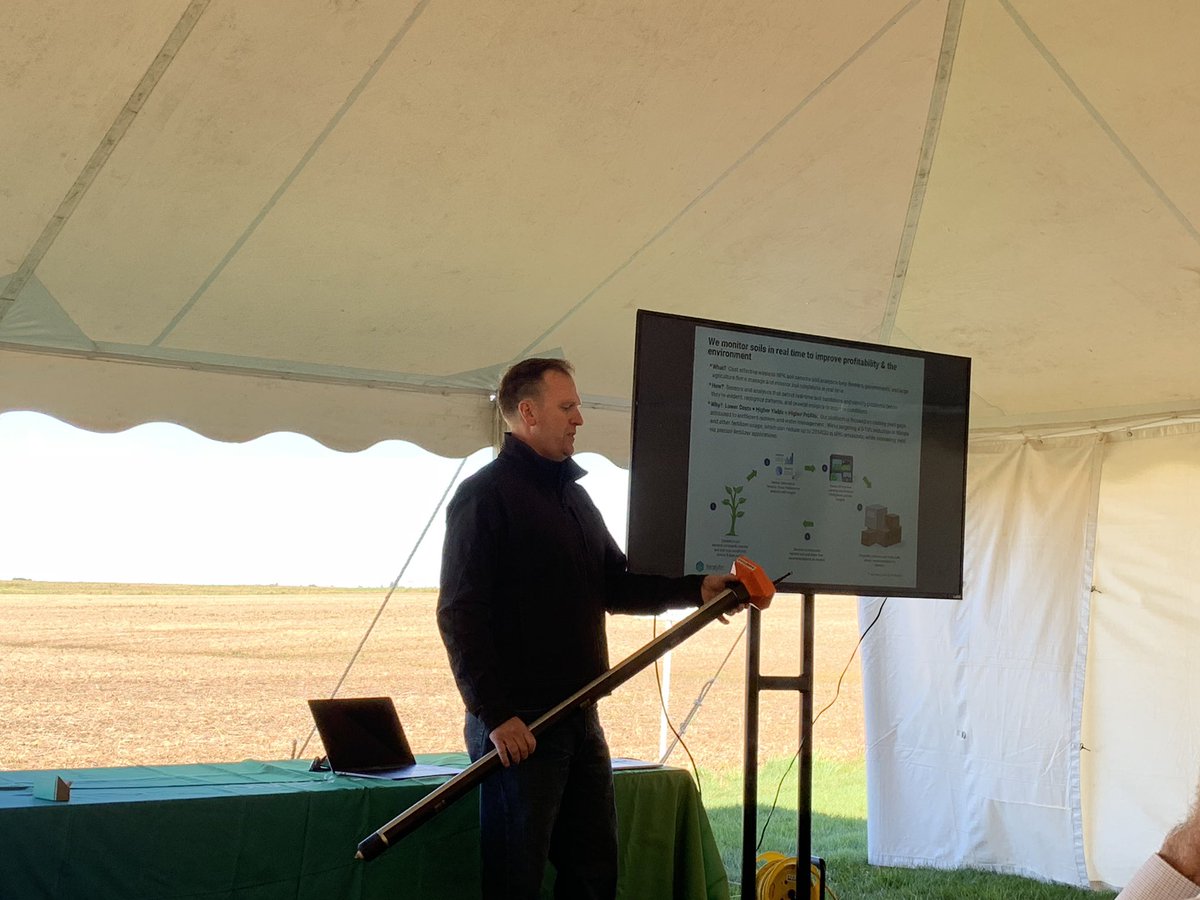 ForbesPR's tweet photo. Learning about Teralytic, the world’s first wireless NPK soil sensors and real-time analytics, at the #forbesagtech summit. They monitor soils in real time to improve profitability and the environment. https://t.co/wa1gEvPobx