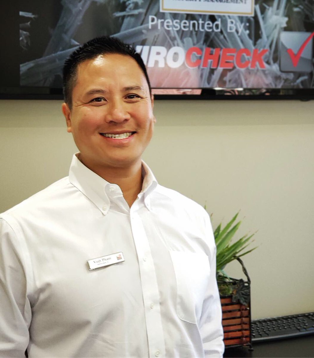 EnvirocheckLab's tweet photo. Would you like your team to be more educated about Asbestos and other environmental contaminants? Schedule a Lunch &amp; Learn with our expert, Vinh Pham! https://t.co/nPS4peEsg6