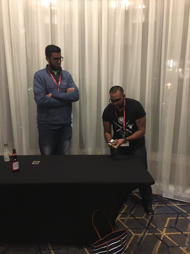 EdelenbosJ's tweet photo. No entertainment... make your own! Thanks Kyle for the manic show #StaplesTech https://t.co/K1lEC9Nv47