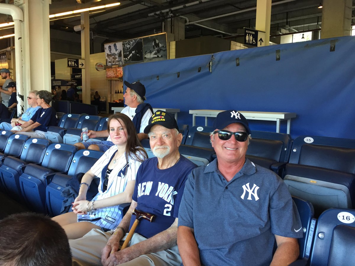 CombatWVA's tweet photo. #CWVA and the @Yankees  honored, #veteran!  
A few words from the family:
"First of all let me say a HUGE THANK YOU to all those involved in making this event happen for my father today.  He had a wonderful, wonderful, memorable day - as we all did!  
#SupportOurTroops , https://t.co/d59Ri9Q1eI