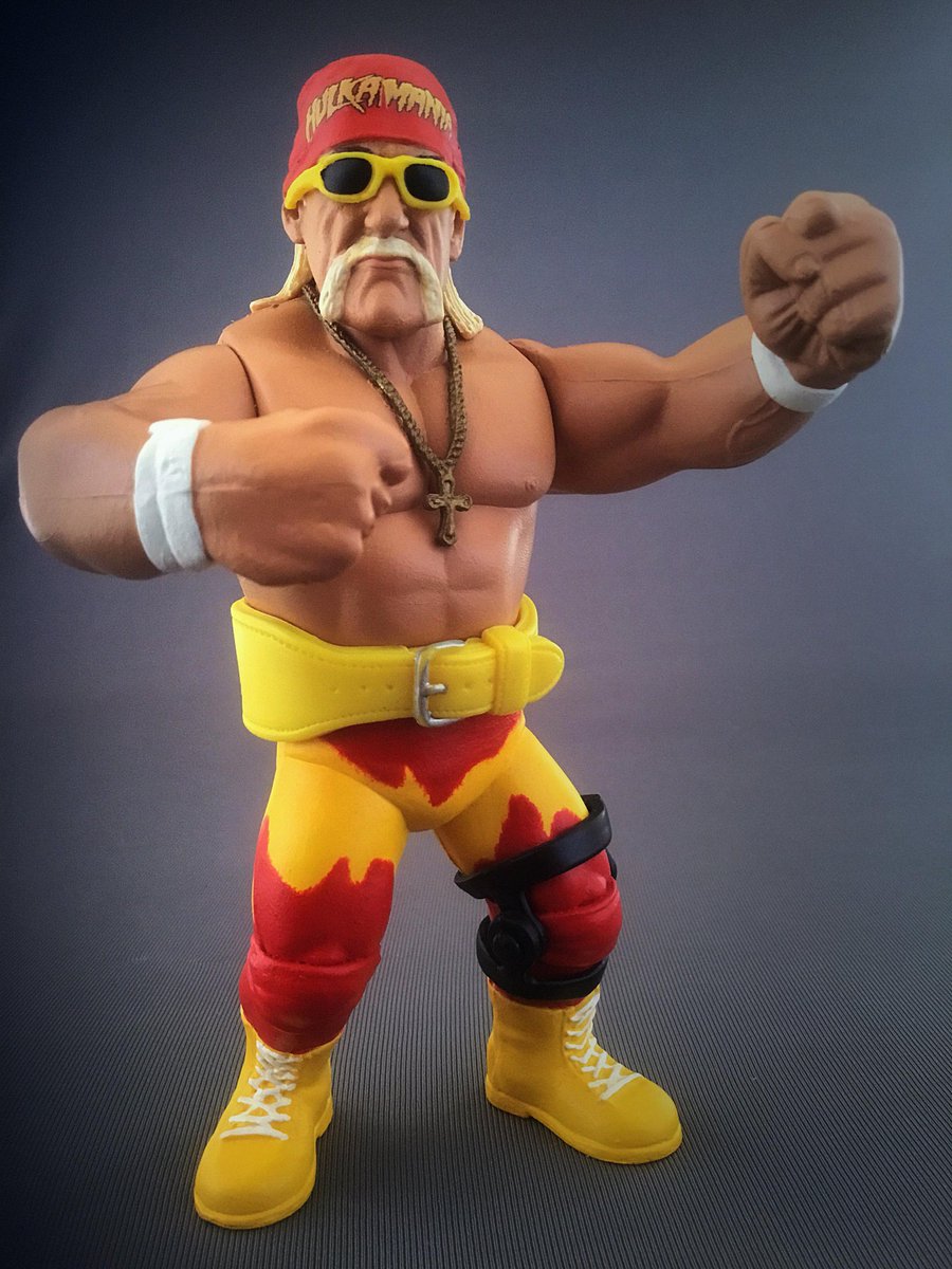 dphillips2002's tweet photo. @HulkHogan whatcha think of this custom retro action figure brother. #hulkhogan #Mattel #WWE #hasbrocustom #WrestlingFigures @MajorWFPod . All credit to customking316. https://t.co/o43MJFfJsC