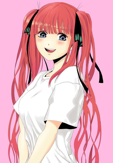uroki-sanさんがTwitterに投稿した中野二乃(五等分の花嫁)のイラスト。