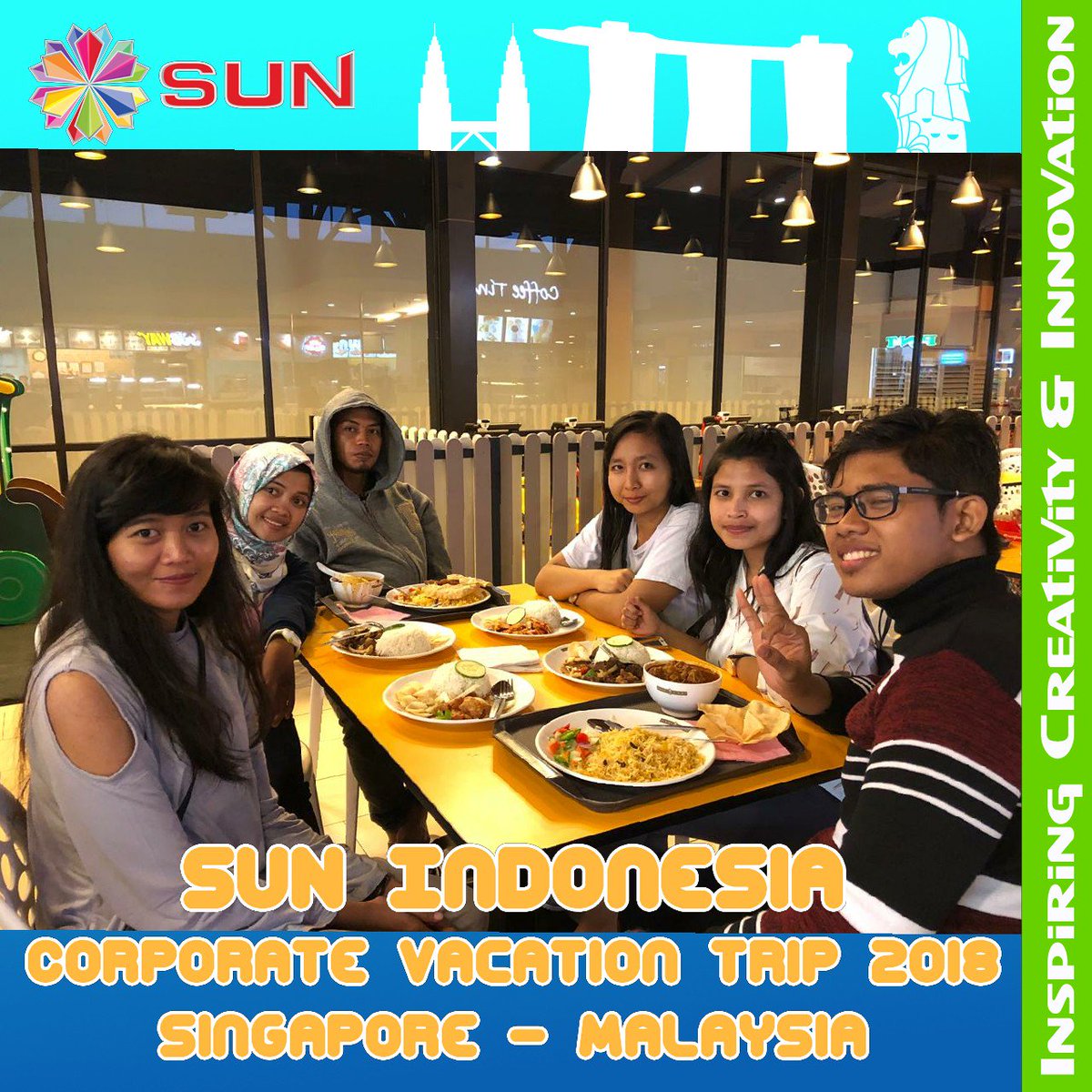 sunindonesia's tweet image. #SUNIndonesia #SUNCorporateVacation2018 #cullinary #SingaporeMalaysia #Holiday #vacation #tripswithfriends #EnjoydiSUNIndonesia