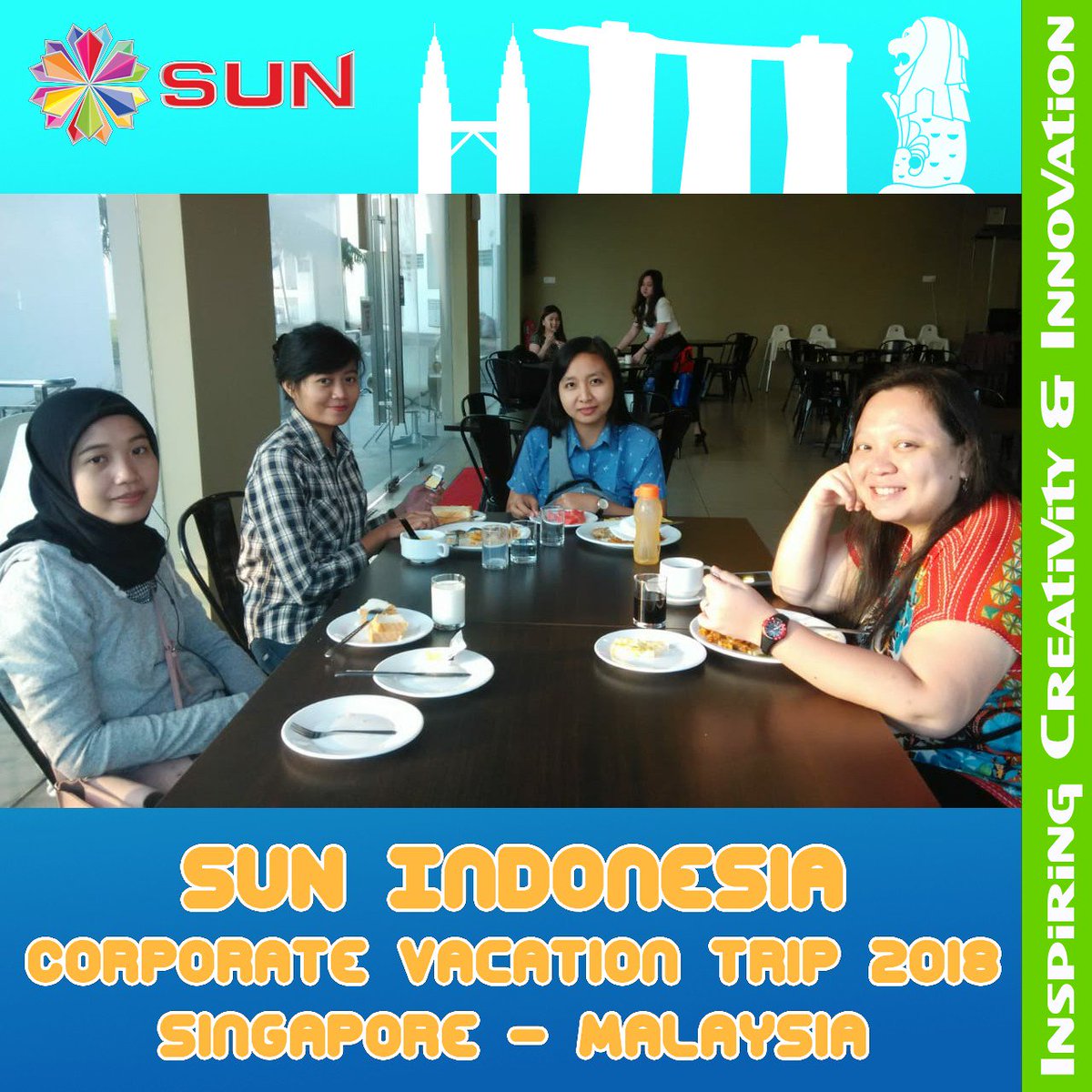 sunindonesia's tweet image. #SUNIndonesia #SUNCorporateVacation2018 #cullinary #SingaporeMalaysia #Holiday #vacation #tripswithfriends #EnjoydiSUNIndonesia