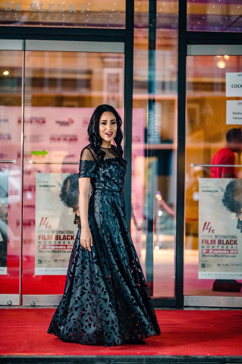 JoyceFuerza's tweet photo. Geat moment last night on the red carpet of our 14th Montreal International Black Film Festival! 🙏😉✨ #MIBFF18 https://t.co/h70qlapz1i