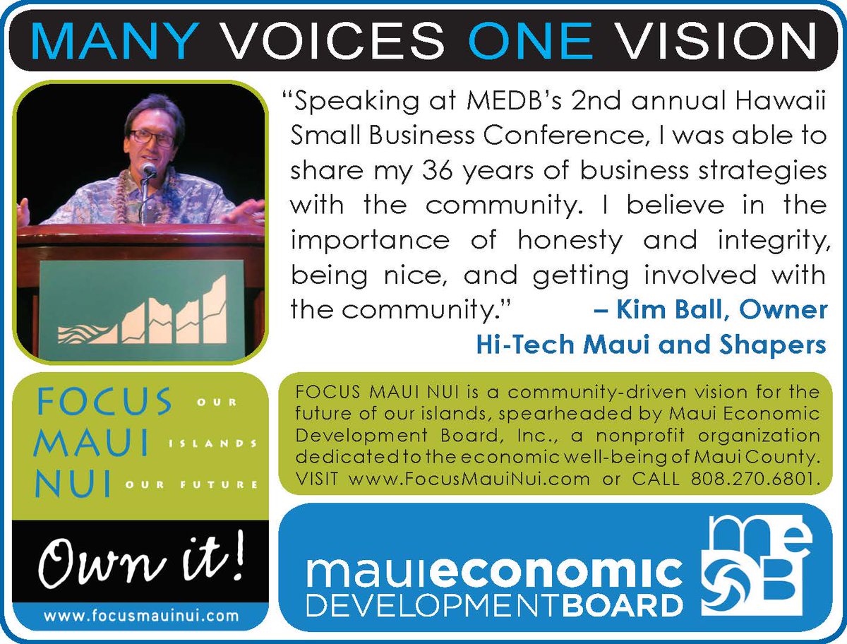 FocusMauiNui's tweet photo. Kim Ball, a pioneer of the surf sports industry. was a speaker at the Hawaii Small Business Conference and talked story on Innovation: Learning from the Past, Creating the Future. https://t.co/cpNtSBsYG2 @hawaiismallbiz #hitechsurf #HSBC2018 https://t.co/xKm95RqwtS