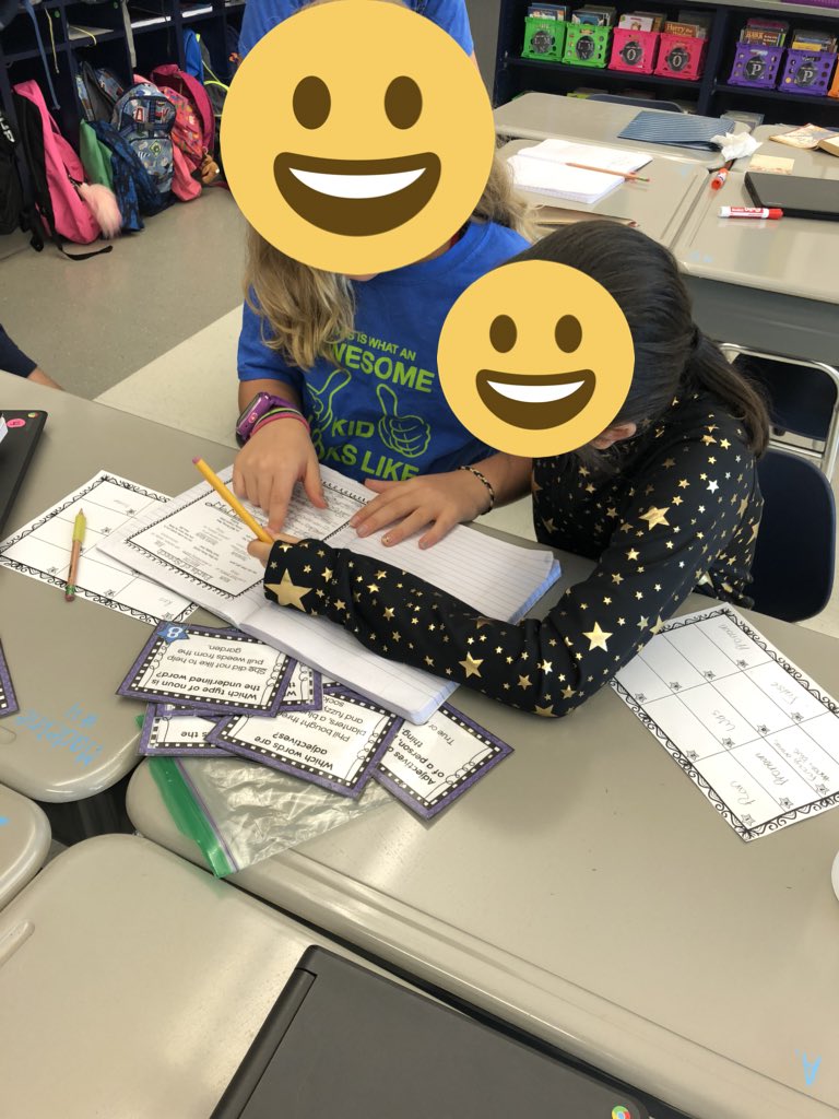 Mrs_Rosol's tweet photo. Students are loving their differentiated Word Study centers! They’re asking if I can plan more for the week 😁 #robbinsvillek12 https://t.co/6ItTjevlX9