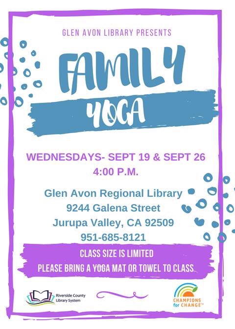 GlenAvonLib's tweet photo. Yoga today at 4:00 p.m. https://t.co/Nnlq7deu5b