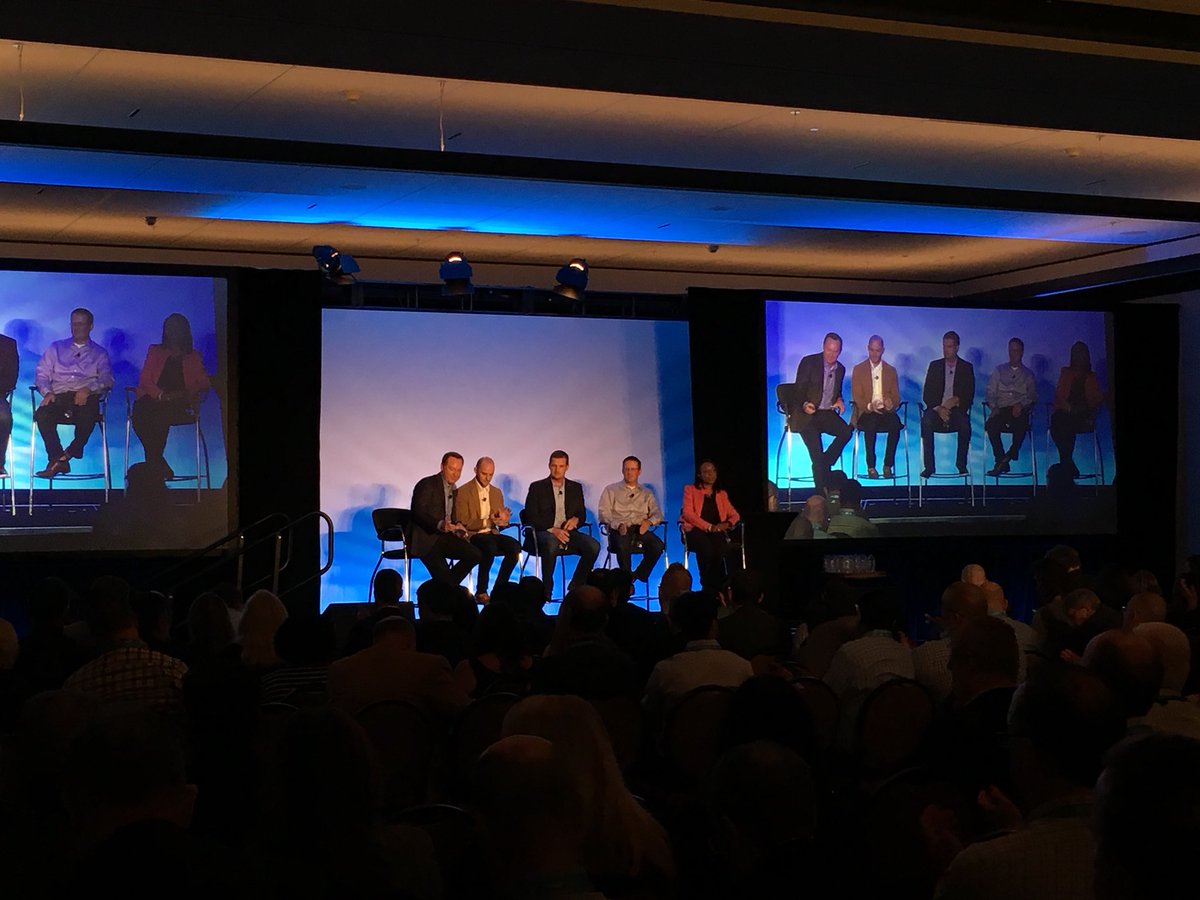 robjtopol's tweet photo. Great panel discussion with colleagues at the #ATTBizSummit on the emergence of 5G. The fact that Fox Innovation Lab and the Dallas Cowboys joined the panel is a clear indicator of where the industry is headed... the future is bright, and Intel is ready #IamIntel https://t.co/ILZxzizt6y