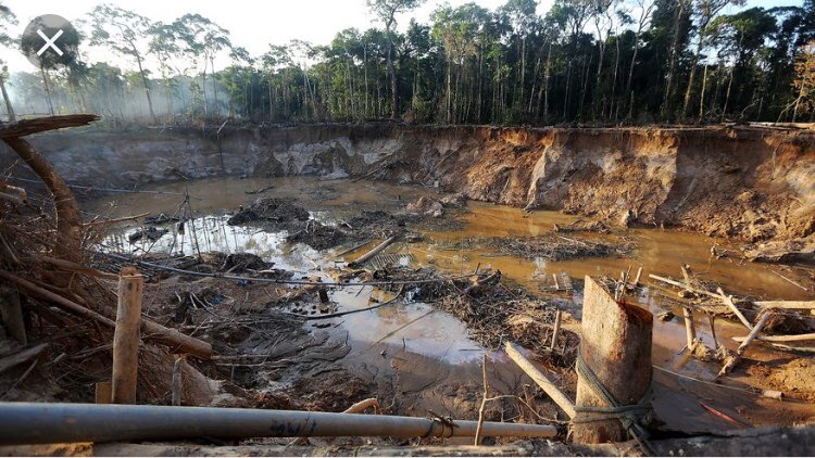 stopmining1's tweet photo. Effect of gold mining on the environment! https://t.co/tg6yembnbS