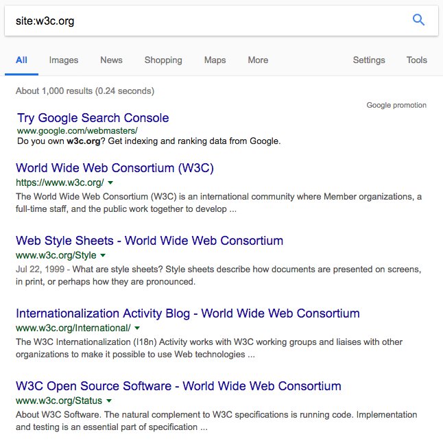 Anyone know why Google includes w3c.org in its search results? That domain has only ever 301 Permanently Redirected to w3.org.