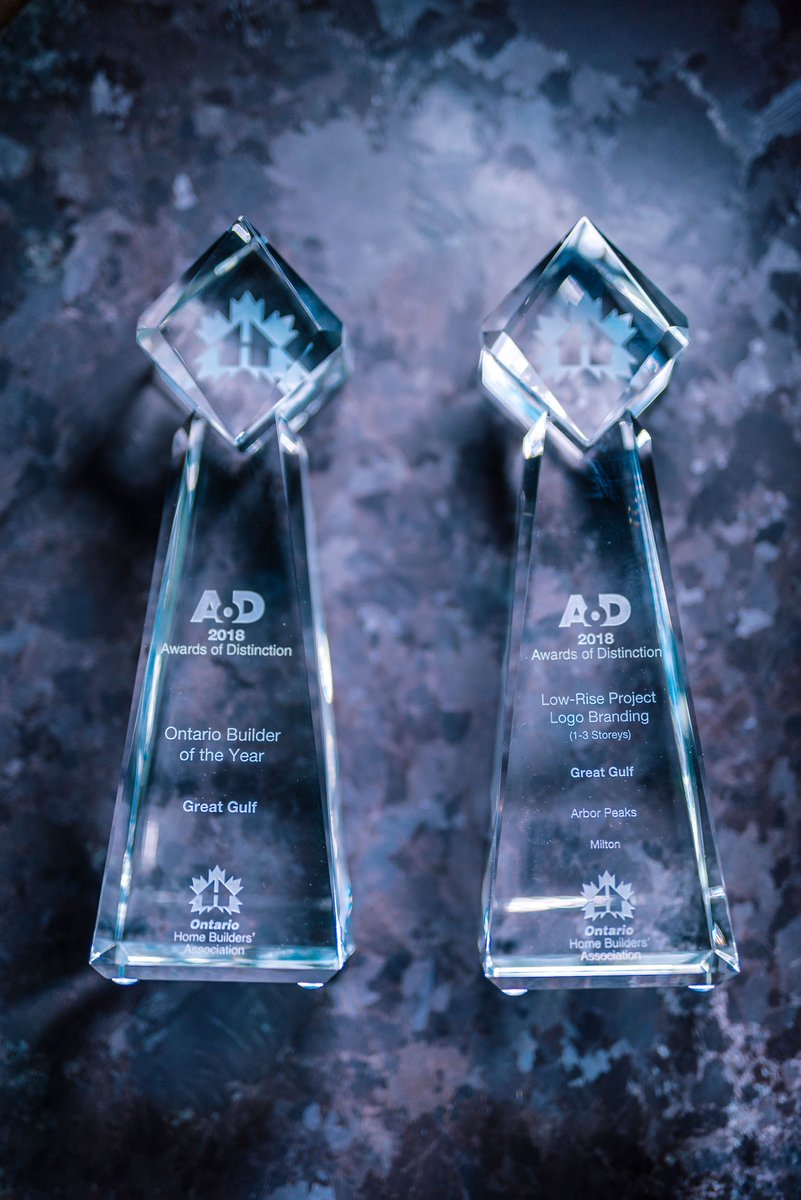 Excited to announce that we won the prestigious 2018 Ontario Home Builder of the Year Award from the <a href="/OntarioHBA/">Ontario Home Builders’ Association (OHBA)</a>! #LiveGreatly