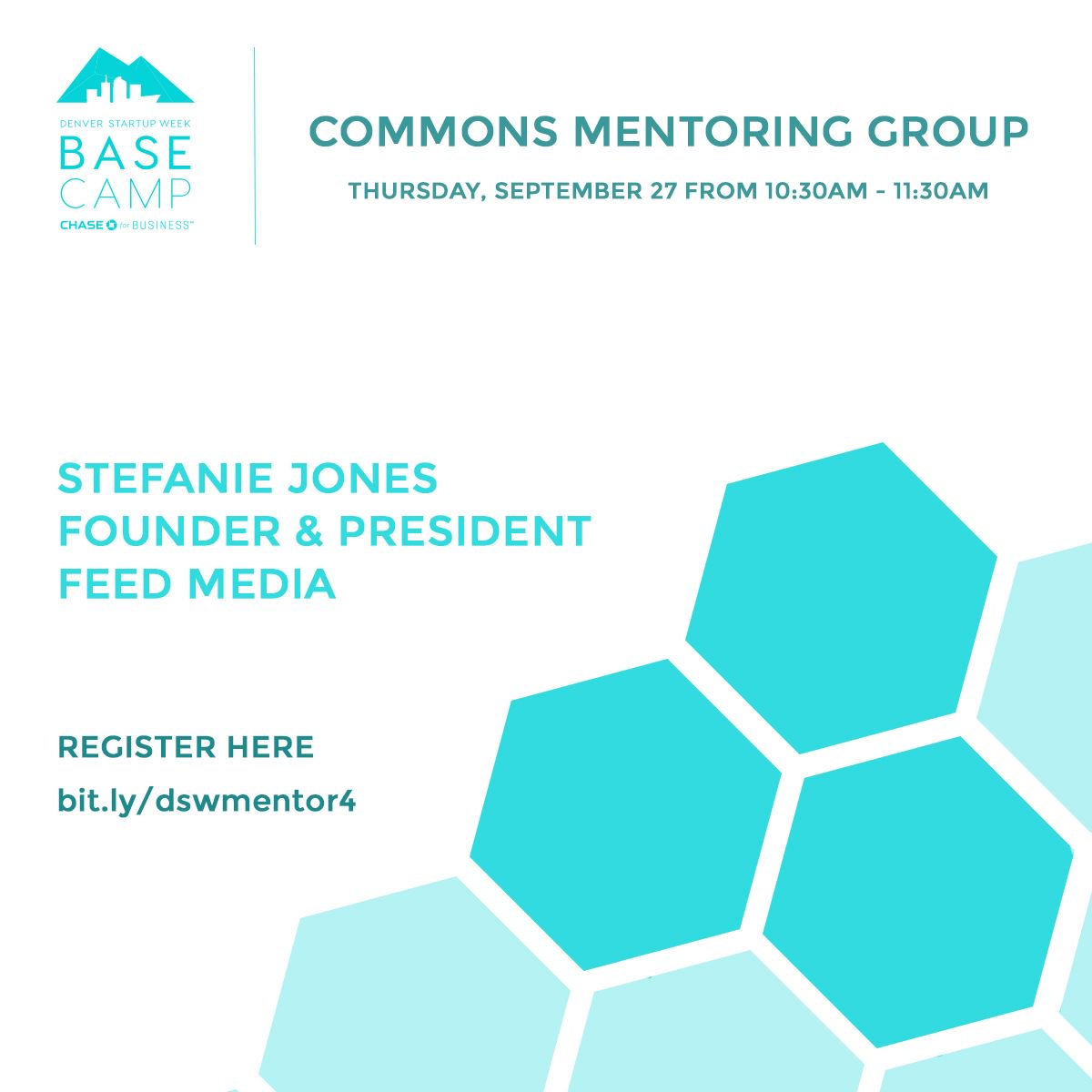 commonsonchampa's tweet photo. In our next Commons Mentoring Groups we'll meet up with Stefanie Jones, founder and president of @FeedMediaPR a top-rated, 18-person Denver PR firm! Come hear some impactful insight from this local powerhouse https://t.co/X3WrGaD6nM
#DENStartupWeek #commonsdenver https://t.co/lNYb5BhrIe