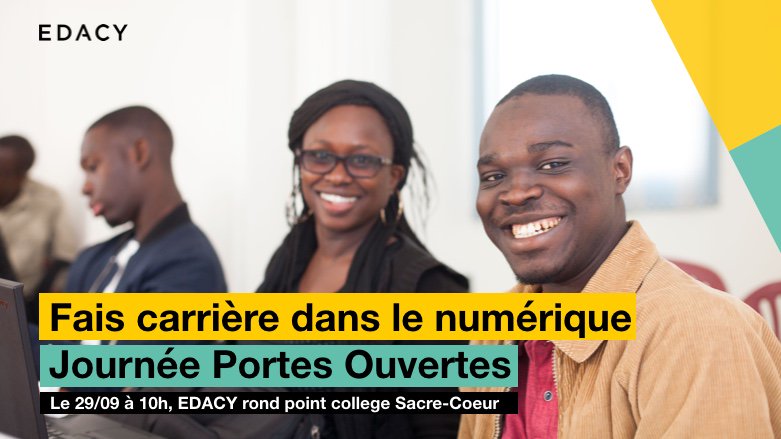 EDACYHQ's tweet photo. Déjà plus de 250 inscrits pour notre #JPO
Ne manque pas la chance de participer à nos formations #MakersDays et de bénéficier d'1h30 de coaching gratuit sur ta recherche d'emploi dans le domaine technologique. Inscriptions gratuites sur https://t.co/gDMuS8Afbd https://t.co/gAySA497oM