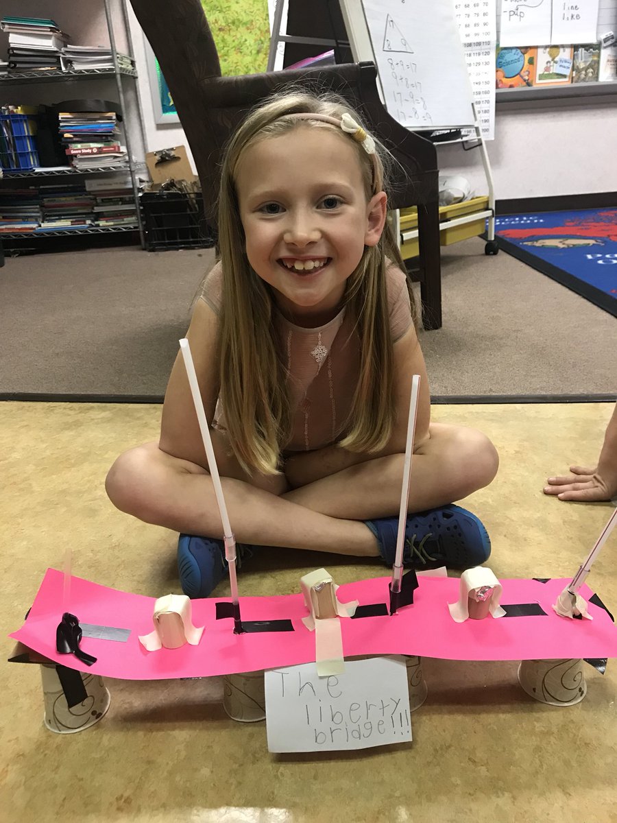 MissBcrader's tweet photo. Last week was towers, this week we continued to test our engineering abilities with bridges!!! 🤗 #BUCOEImpact https://t.co/lSi3xuLHDK