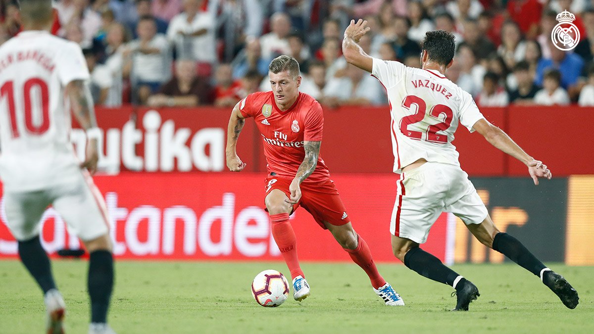 レアル マドリード C F 前半終了 Sevillafc Ja 3 0 Realmadrid 得点 17分 21分 アンドレ シウバ 39分 ベン イェデル Rmliga