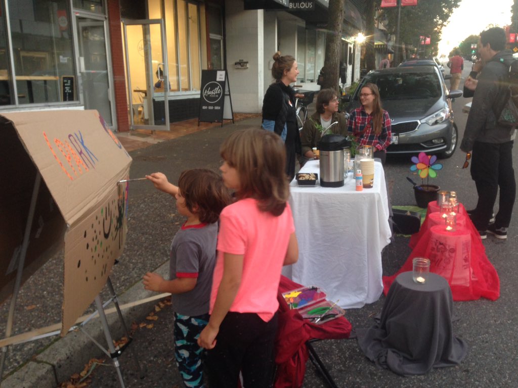 yourcitymotion's tweet photo. (PARK)ing day made me think about how important children's voices are in city planning and how we can engage them in a meaningful way. @vpsn #8to80 https://t.co/loKl9tLoSM