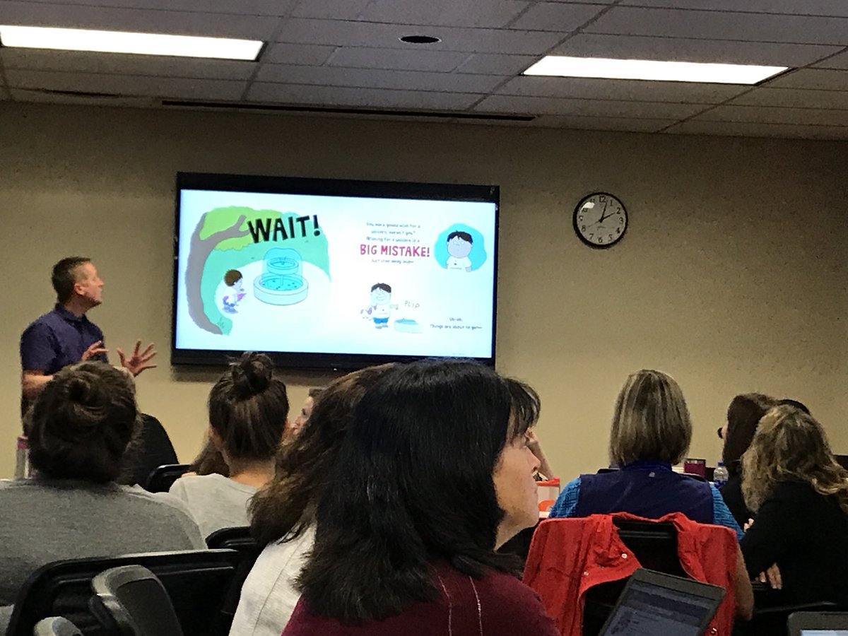 thebookteacher's tweet image. I had a great day of PD with @MrSchuReads! Now I’m on a mission to change the world ‘in a library way’. #getready #fangirl #btsls