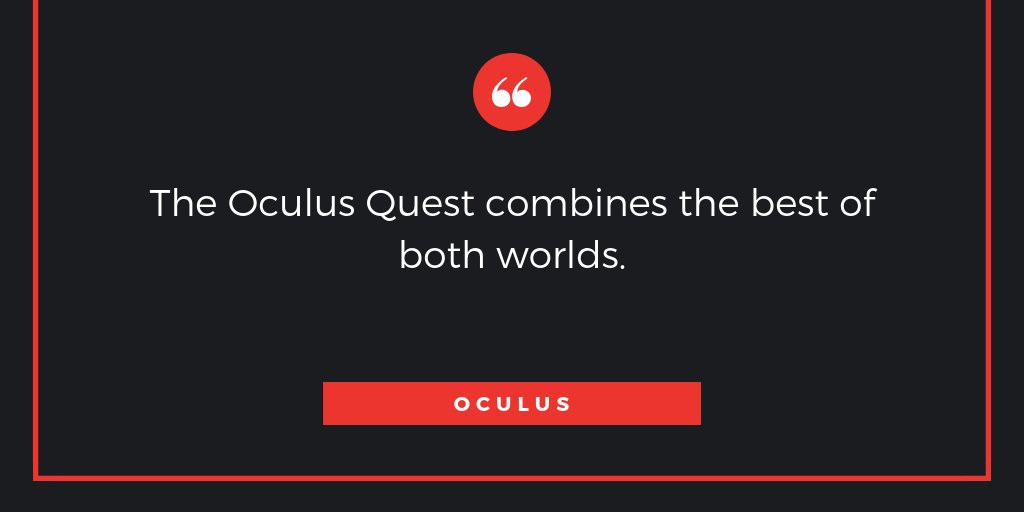 Vicinity_VR's tweet photo. Oculus on the new #OculusQuest:

"Oculus Go remains the easiest and most affordable way to get into VR, while Oculus Rift leverages the power of your PC to push the limits of what’s possible. The Oculus Quest combines the best of both worlds."

#VR has already come a long way... https://t.co/9HkTcH6sy4