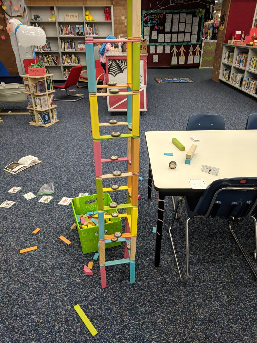 mshamlib's tweet photo. We're reaching new heights in the library with#tegu blocks. #scslibraries https://t.co/jJSpNt4hA4