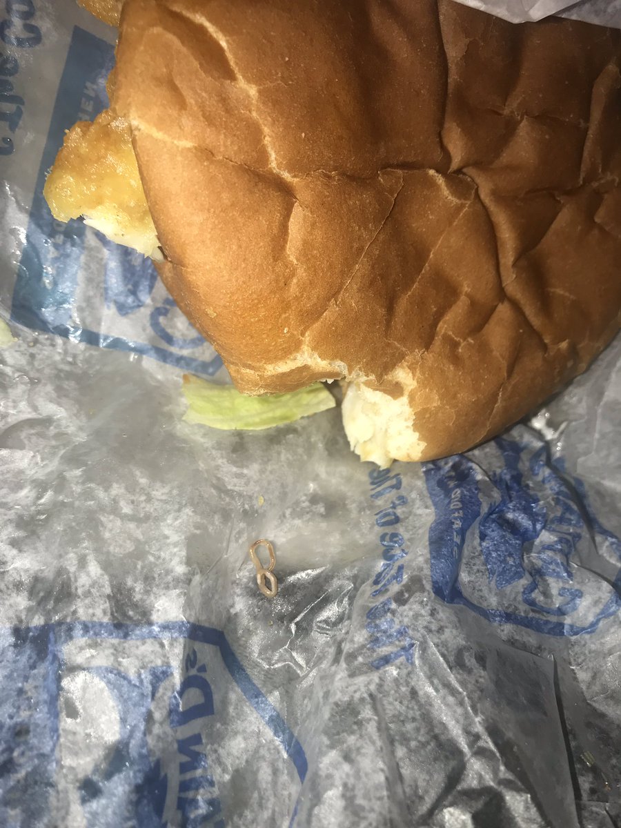 This my friends is a Parasite this is the reason I stopped eating meat and only fish but clearly I’m gonna stop eating this shit too I’m so glad I caught this in my food before I ate it this has me so pissed.,, stop eating all meat if u wanna stay healthy and dnt eat <a href="/CaptainDs/">Captain D's</a>