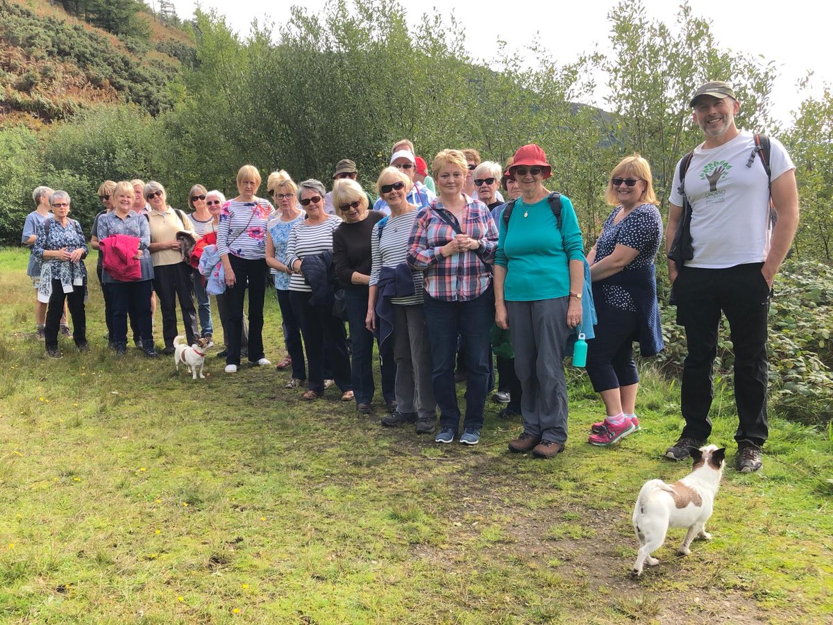 W_2_R_Woods's tweet photo. Another fab Social Strollers walk today up the Pentre W, fantastic views of Valley. Treorchy high street must have been very quiet this morning because most of the people were walking with us 😂. All back to High Street Social for coffee and soup. #VisitRhondda  @TGOMagazine https://t.co/Xgo9dh9I55
