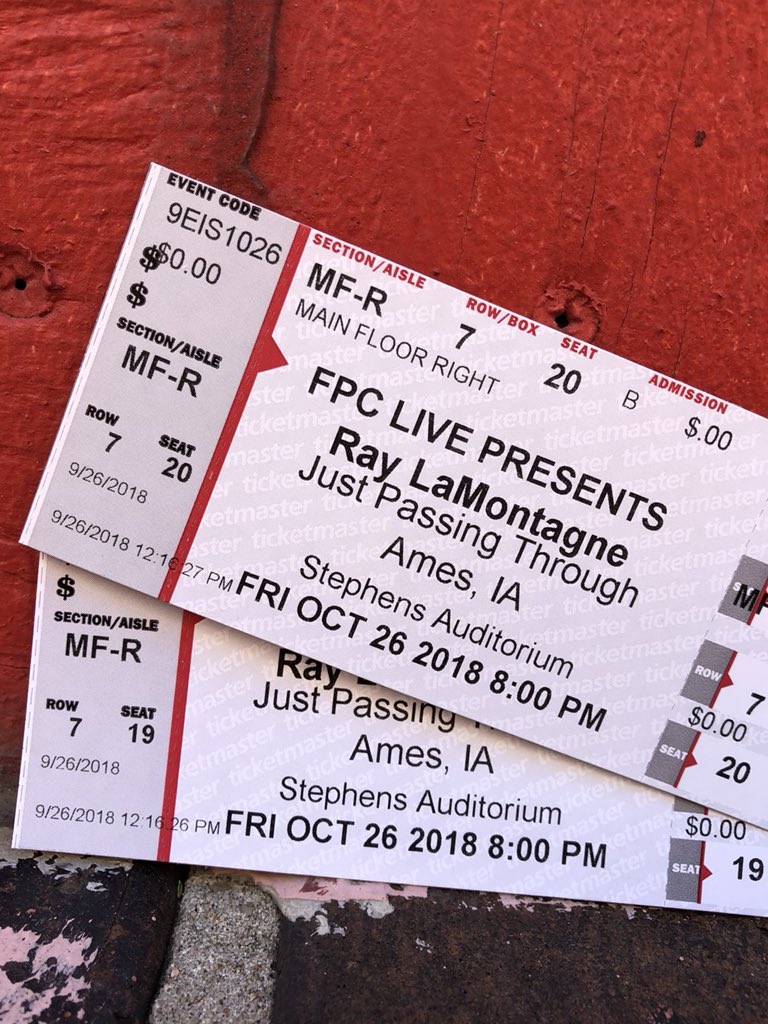 firstfleet's tweet photo. Attention @RayLaMontagne Fans! We are giving you the chance to win a pair of tickets to his show on October 26th at @StephensAud in Ames, Iowa! 

Retweet this post &amp; give us a follow for a chance to win. Winner announced Monday, October 1st! 

🎫 https://t.co/6Drtq0iorH https://t.co/EhemvyyQBu