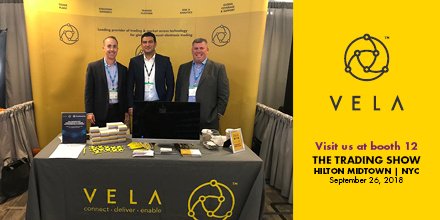 TradeVela's tweet photo. We've had quite the busy day talking #Crypto #MarketData #Trading at the #TradingShowNY. The team took time to smile for the camera! https://t.co/BuCaEcGo11 #VelaStack #ThisIsVela @TheTradingShow 📸 https://t.co/8l3f3CKuT1