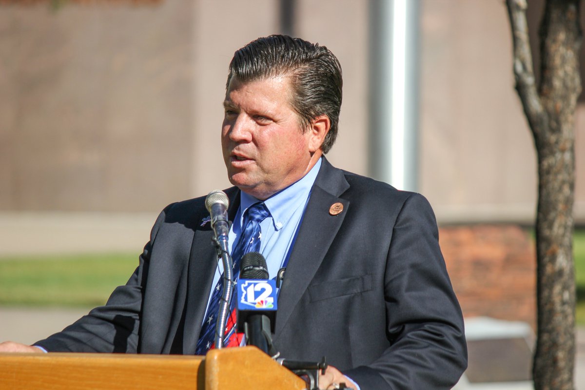 AZHouseGOP's tweet photo. Representative Tim Dunn Honors Lt. Frank Luke at Commemoration Ceremony. #AZLeg #Luke100 https://t.co/vTUNbwZ7P4