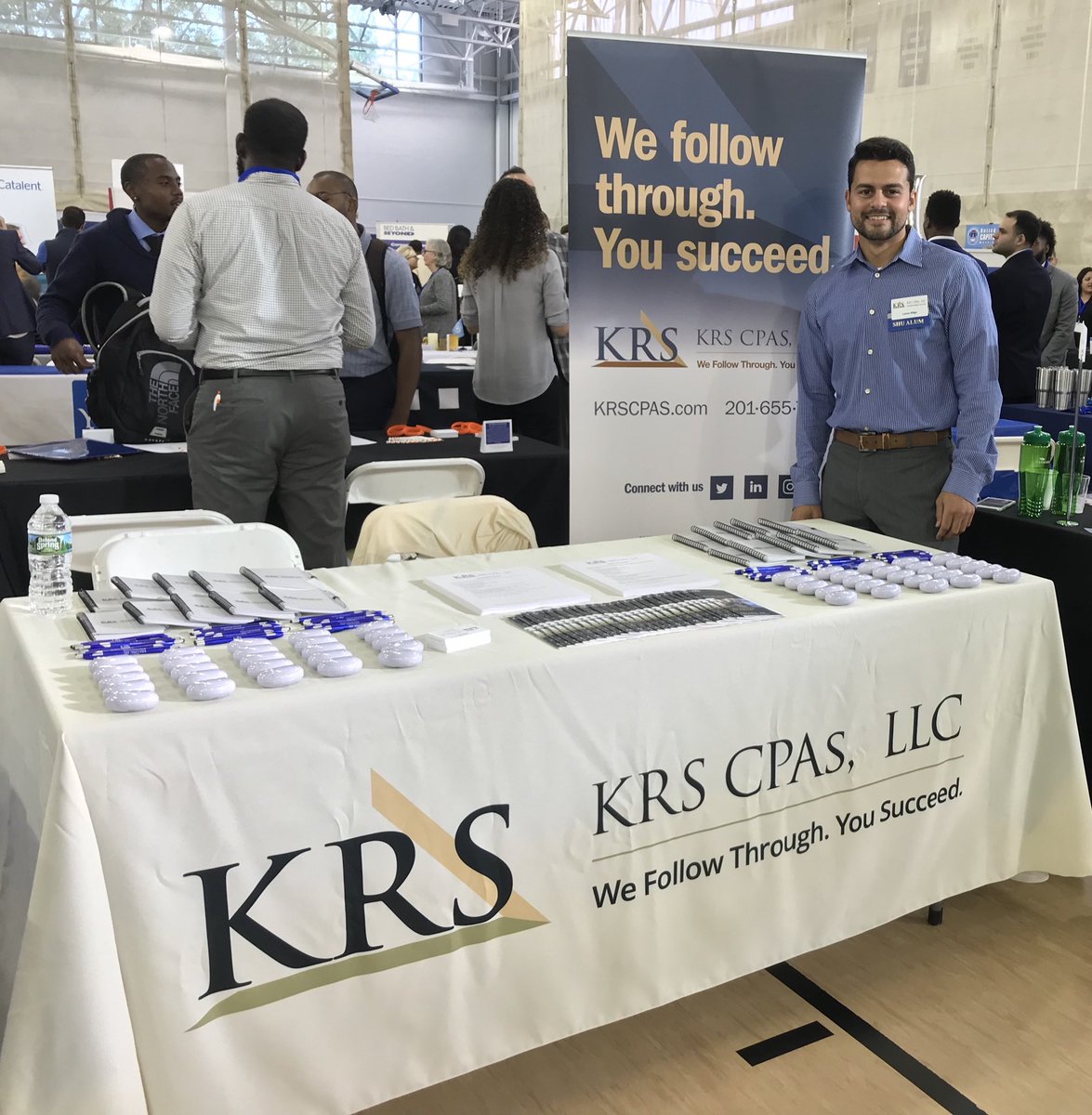 KRSCPAS's tweet photo. We’re at Seton Hall University's Fall 2018 Career Fair today meeting with students and prospective employees! @setonhall #careerfair #internships #setonhall #setonhalluniversity #accounting #recruiting #taxseason #thisiskrs https://t.co/mT5TqIGuBk