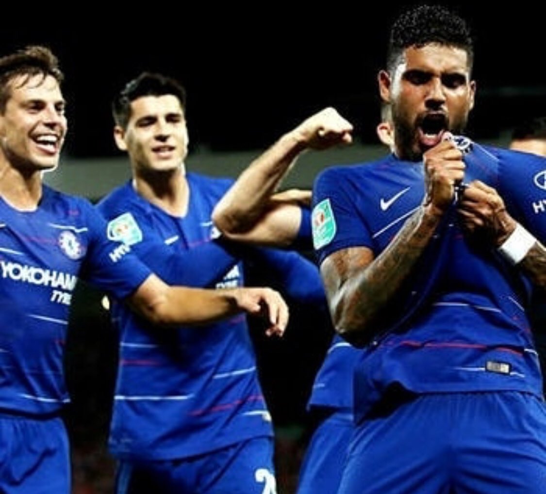 AlvaroMorata's tweet photo. Happy!! To the next round!! Win in a very difficult pitch, in a very special field!! Go Chelsea!! 🔵⚽️🔵 https://t.co/8R6CHhiUgJ