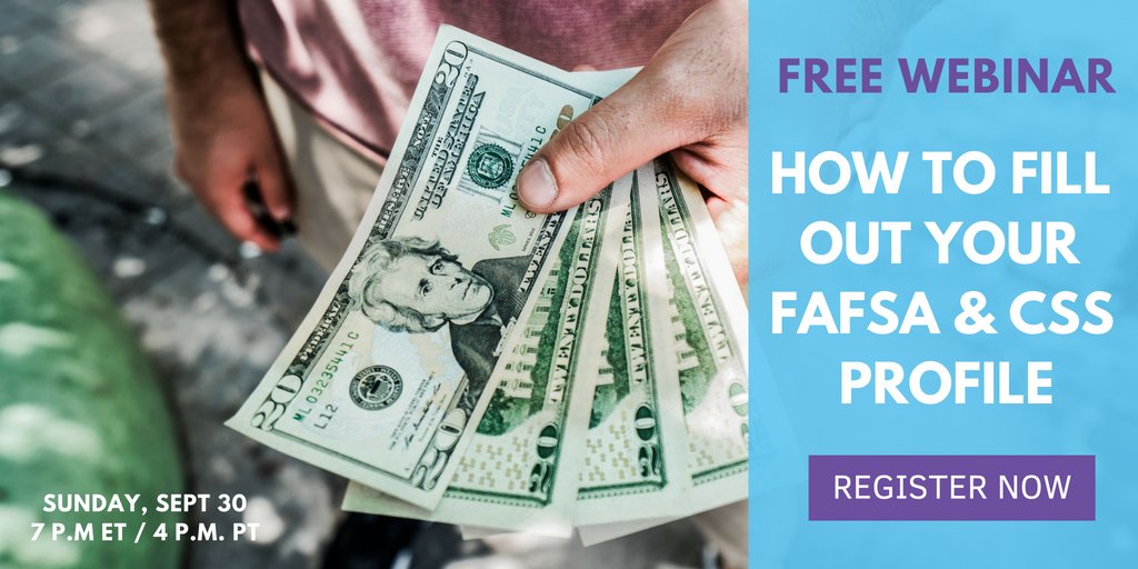 applymeapp's tweet photo. This Sunday we’re hosting a special webinar focused on helping you fill out those scary Financial Aid Applications. Following our webinar, you’ll be done and ready to go in less than 30 mins! Register here: https://t.co/4hoRstm7Hs https://t.co/NdAZAPoUZd