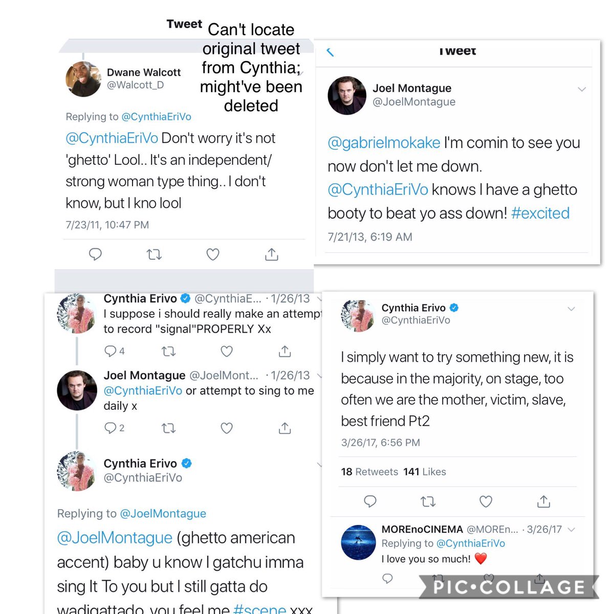 A timeline refresher, updates & deleted postsMore tweets from '11 indicate mocking "ghetto" people was ongoing joke b/w Cynthia & friends. Just last year, Cynthia lamented frequency of "slave" roles. There's some validity in her tweet, but it adds to current  #Harriet concern