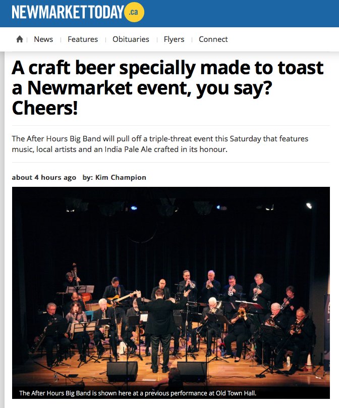 AHBBjazz's tweet photo. “There’s a lot of local talent in Newmarket and we wanted to bring it all together under one roof,” After Hours Big Band musical director Michael Kearns said of the event this Saturday, Sept. 29, at Old Town Hall. “The acoustics in there are incredible.” https://t.co/ikiDgK0uB3 https://t.co/9dyDlWimiW