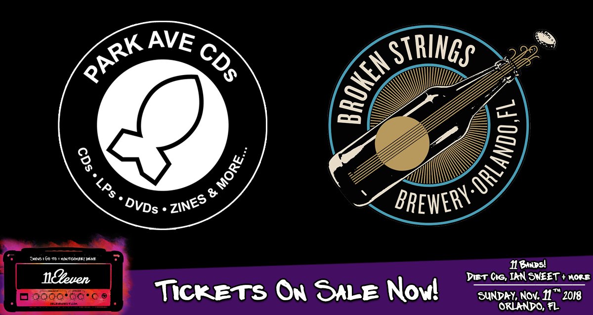 Physical Tickets are Now Avail at the following locations!

⭐ <a href="/ParkAveCDs/">Park Ave CDs</a> (w/ Free Shirt while supplies last!)
⭐ Broken Strings Brewery at <a href="/BrokenCauldron/">Broken Cauldron</a> Taproom &amp; Brewery  
⭐ Via any <a href="/ShowsIGoTo/">Shows I Go To</a> or <a href="/MontgomeryDrive/">Montgomery Drive Presents</a>   Shows!

VIP &amp; Hotel Packages Here: 11ElevenFest.com/tickets