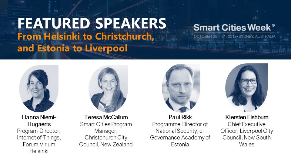 adambeckurban's tweet image. Smart Cities Week Australia brings together #SmartCities leaders from all parts of the world - from Helsinki to Christchurch, Estonia to Liverpool and the UK to Singapore. Join us, 29-31 October, Sydney  #SCWAus ow.ly/WtyL30lPQyI