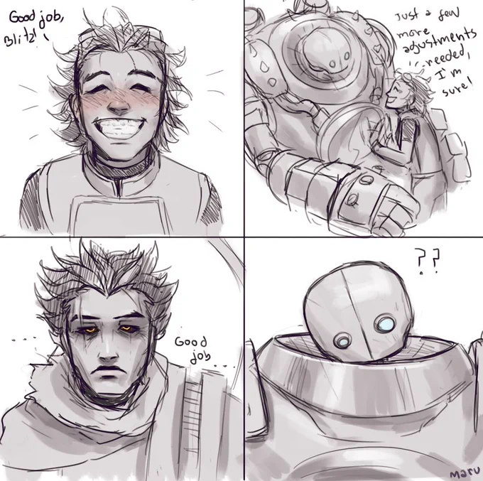 he changed a bit he's still blitz's dad 