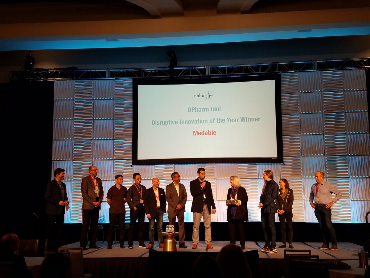 mrhskadhim's tweet photo. Congratulations to @medableinc (@LongmireMD) for winning this year's #DPharm2018 Idol! Well deserved and looking forward to see the human #digitome initiative take wings at next year's event! https://t.co/Hf1V4MxgeG