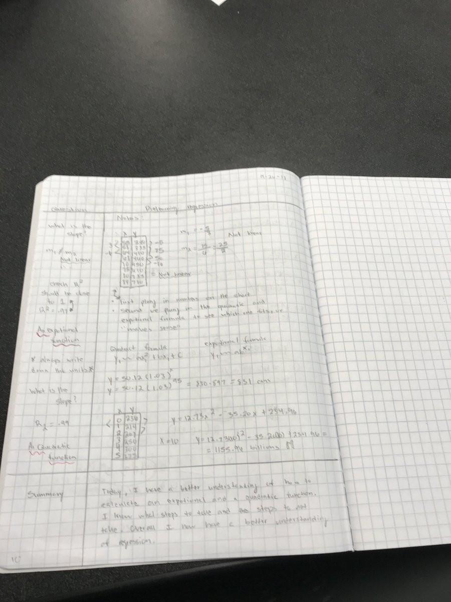MrsArora1's tweet photo. We are using Cornell notes in Algebra 2 https://t.co/bUHaxm2scl