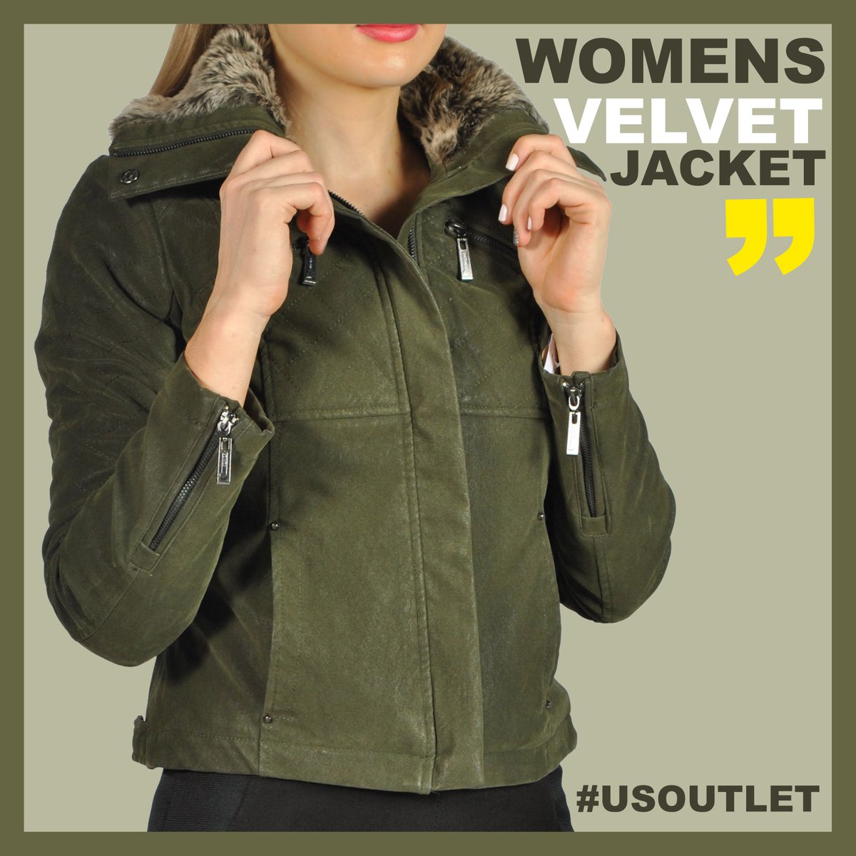 Usoutlet1's tweet photo. JouJou Motorcycle Faux Fur Turtle Neck Velvet Quilted Biker Jacket Olive
.
.
 Brand: Jou Jou
.
.
$29.99 + Free Shipping
.
.
https://t.co/zCPouvaDDk
.
#usoutlet #deals #sale #bodybuilder #womenswear #womensClothing #womensjacket #womenssweater #womensfashion #womensoutfit #JouJou https://t.co/igTeEoLvll