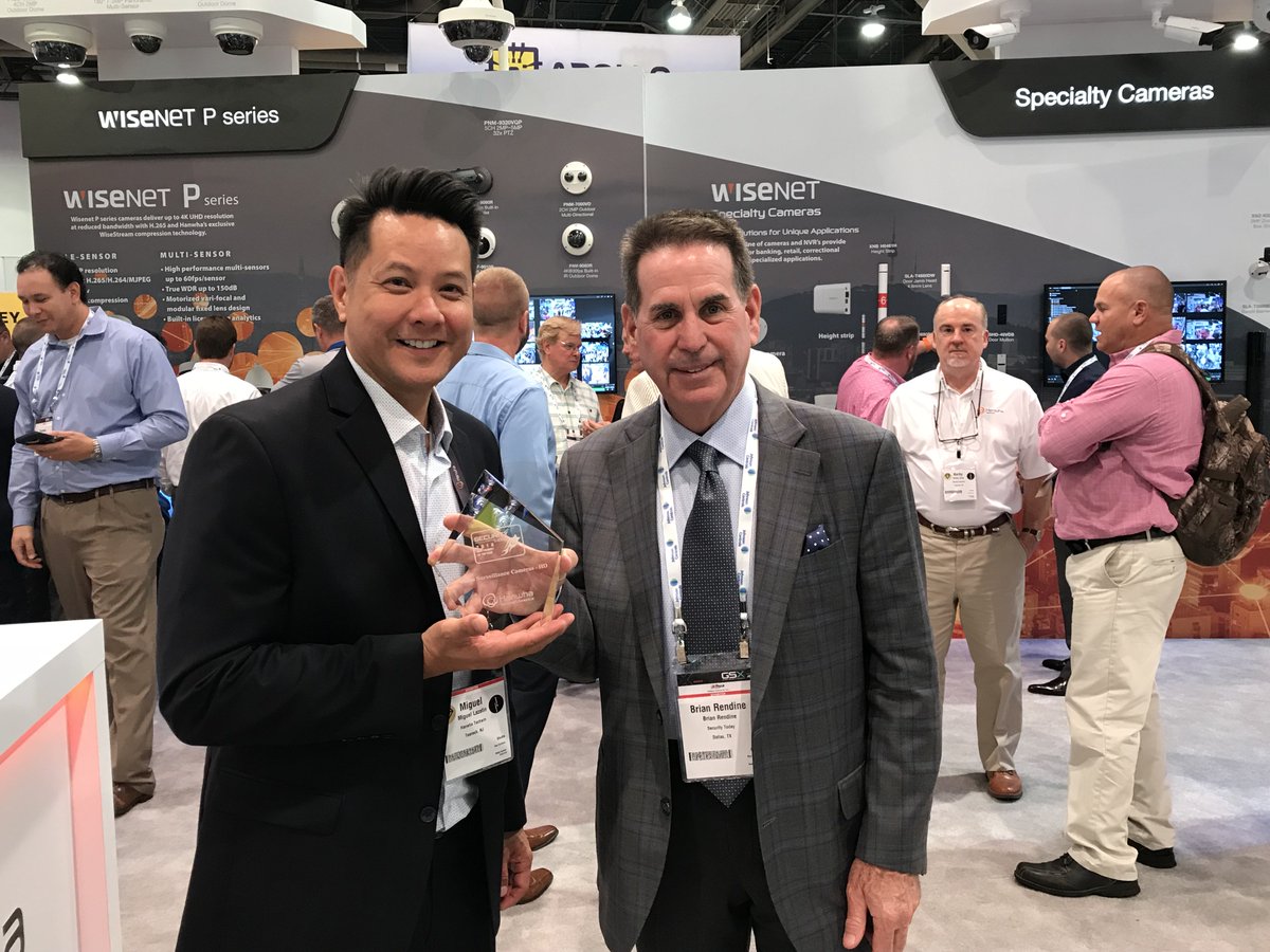 HanwhaVision's tweet photo. We're thrilled to receive the 2018 New Product of the Year Award from Security Today for our PNM-9000 #multidirectional camera. Stop by our #GSX2018 booth to see it in action! #hanwhatechwin #videosurveillance #hanwha #ipvideo #security https://t.co/tkhljfoZAI