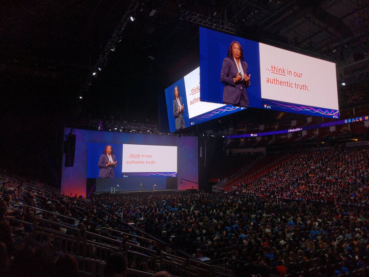 Roanne_Sones's tweet photo. So excited to be at Grace Hopper 2018. @jessomatt you rocked it this morning! #GHC2018 #WeAreHere #MicrosoftLife https://t.co/ZGJekmA10Z