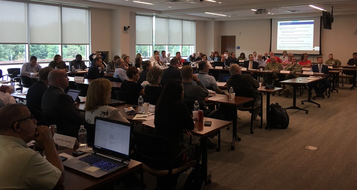 MelissaHBurg's tweet photo. Spectacular day I was able to combine all my years of elections & emergency mgmt experience & facilitate a tabletop exercise w/ county election dir., emergency mgmt, 9-1-1 coordinators, PEMA, DOS & other state partners in our continued efforts for the Commonwealth! #GovtThatWorks https://t.co/MflGICyRxR